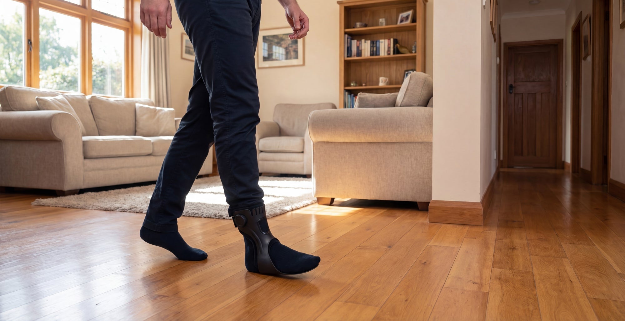 Walking confidently indoors with the Cedrow brace