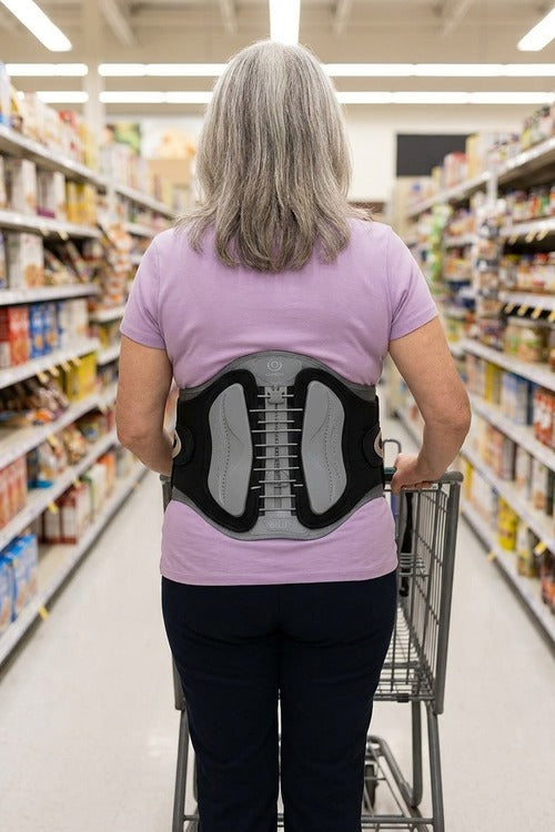 Wearing the belt while shopping